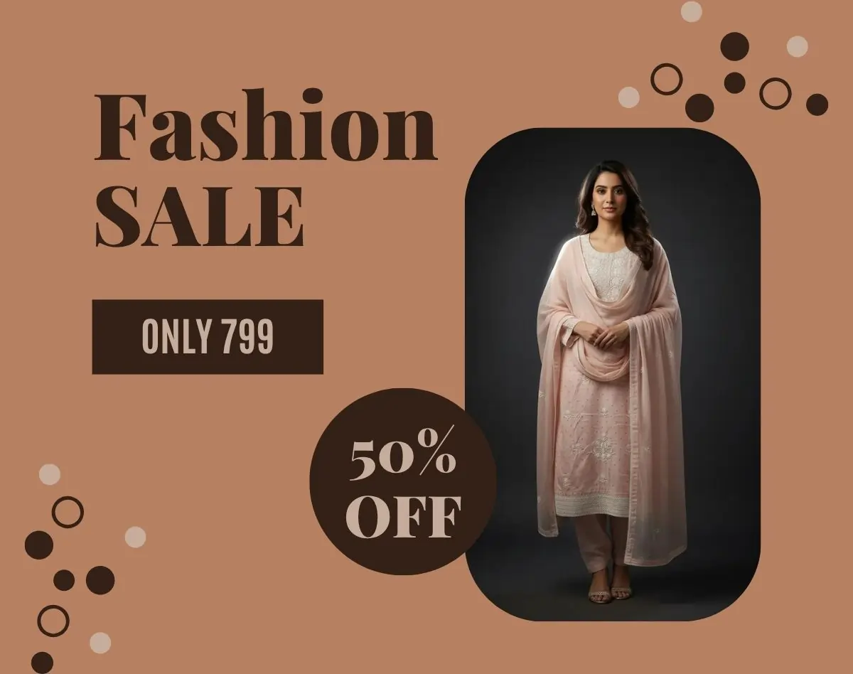 Embroidered neck cotton silk suit women SALE 799