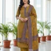 Party wear embroidered cotton silk suit women