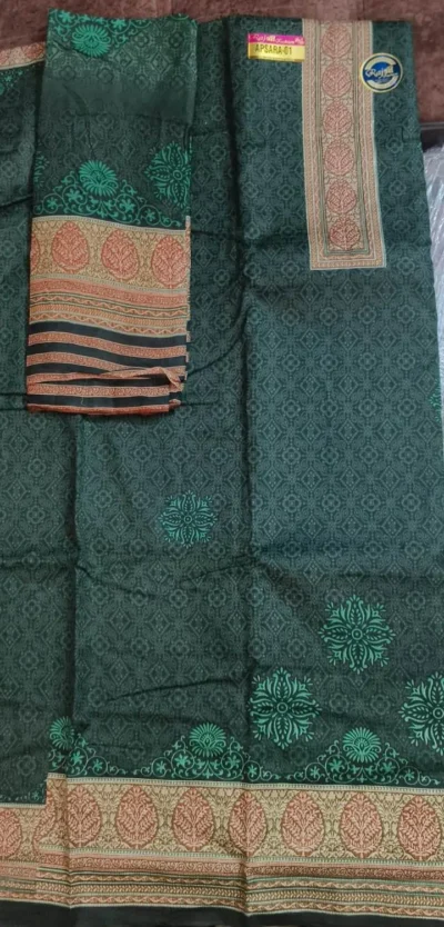 Printed dupatta cotton silk suit women